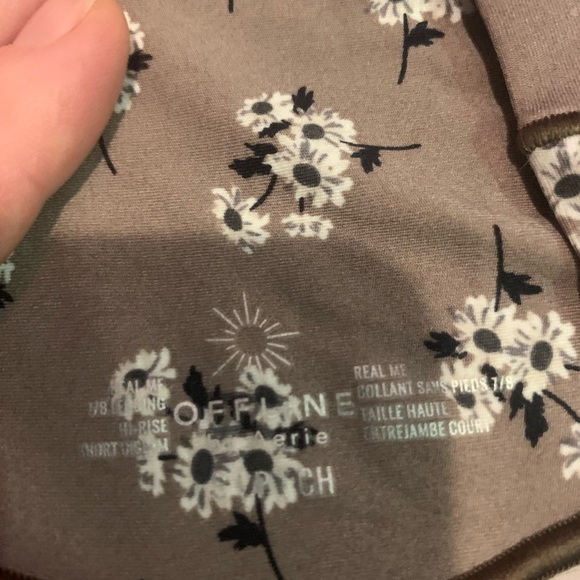 Aerie floral mauve crossover leggings 7/8 length size small - Picture 8 of 8